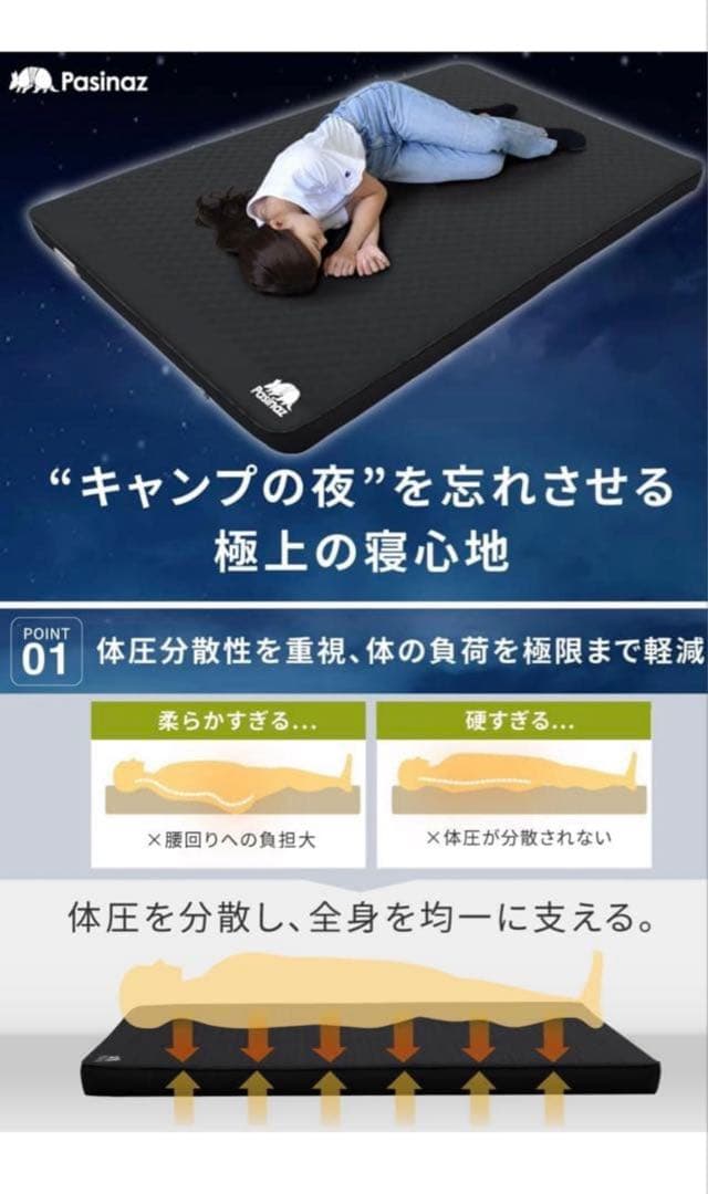 Pasinaz 電動ポンプ内蔵マット ダブル