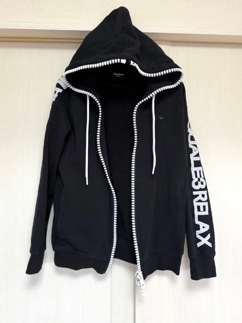 1piu1uguale3ウノピュウ リラックス セットアップ 黒 フルジップ