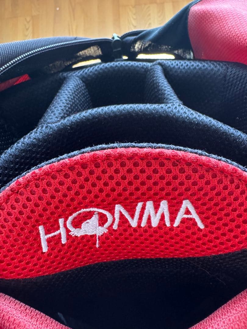 HONMA スタンド付キャディバッグ 赤黒　スタンド付