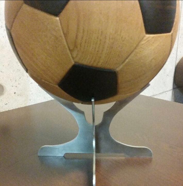 木製 サッカーボール 置物 オブジェ