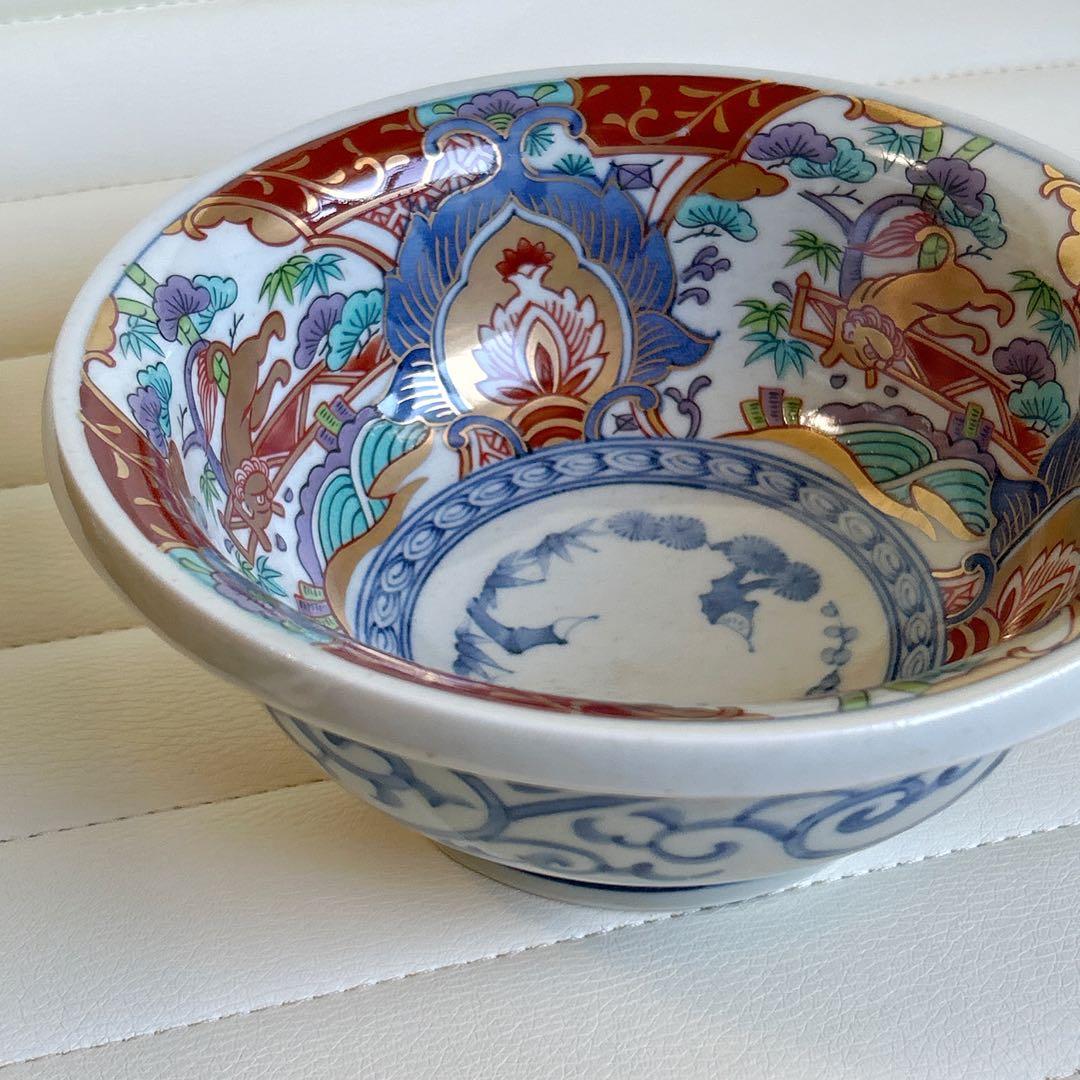 三洋陶器　龍峰窯　金彩　獅子　大鉢　古伊万里　色絵　深鉢　盛鉢　深皿　染付蛸唐草