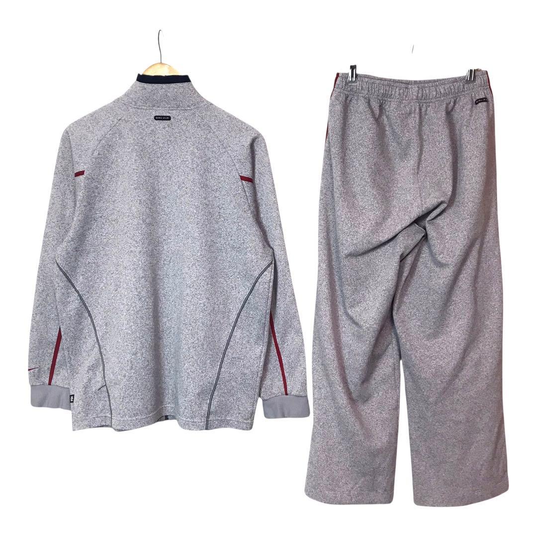 ナイキ　DRI-FIT ジャージ　上下セットアップ　スウッシュロゴ　グレー　M