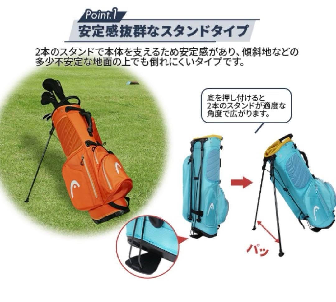 キャディバッグ スタンド HEAD 口枠5分割 ゴルフ 9型