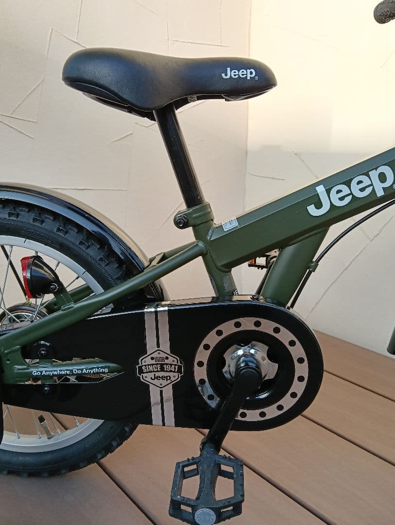 【美品】Jeep 幼児用自転車 オリーブグリーン