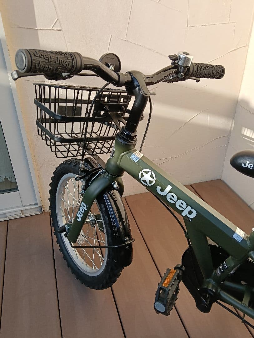 【美品】Jeep 幼児用自転車 オリーブグリーン