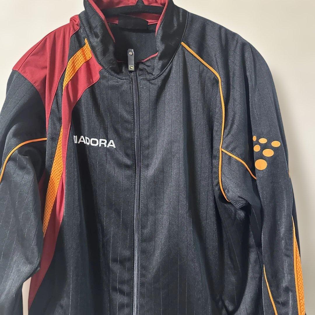 DIADORA ジャージ 黒/赤/オレンジ