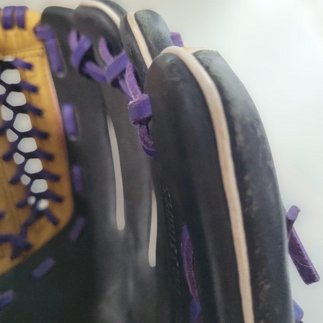 adidas 軟式グローブ ピンク/黒/紫/金