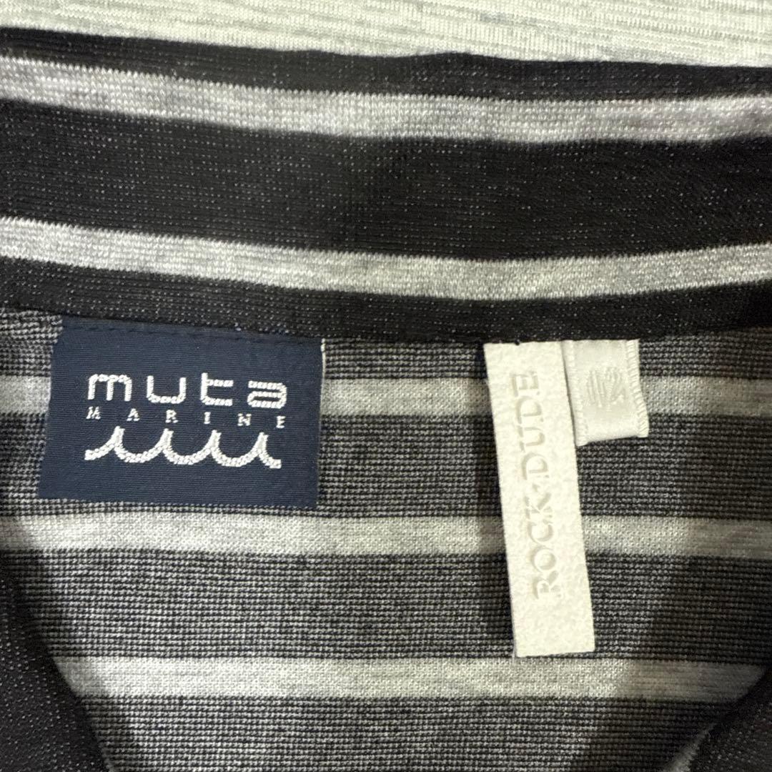 美品　muta MARINE×ROCK RUDE コラボハーフジップシャツ