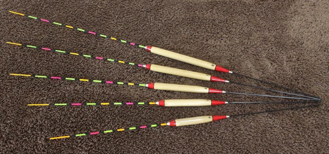 ヘラ浮き パイプトップ５本セット(レッドＳ) 新品未使用