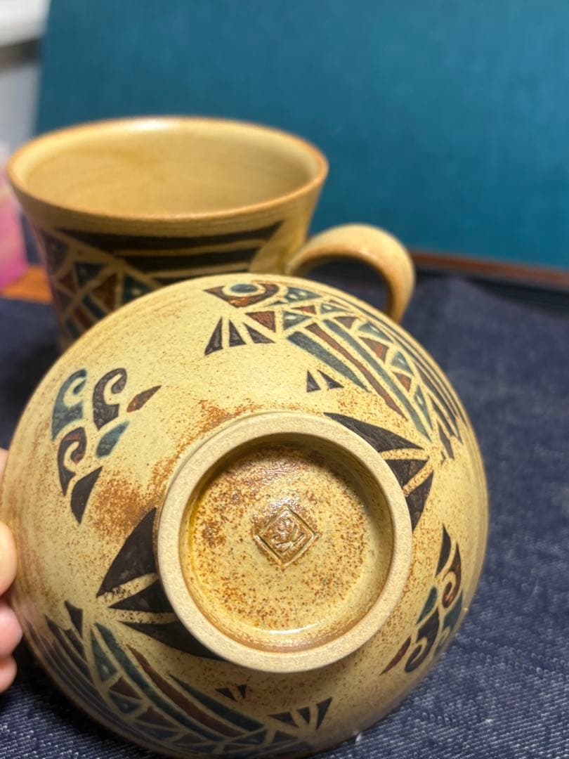 沖縄やちむんカップ　やちむん茶碗