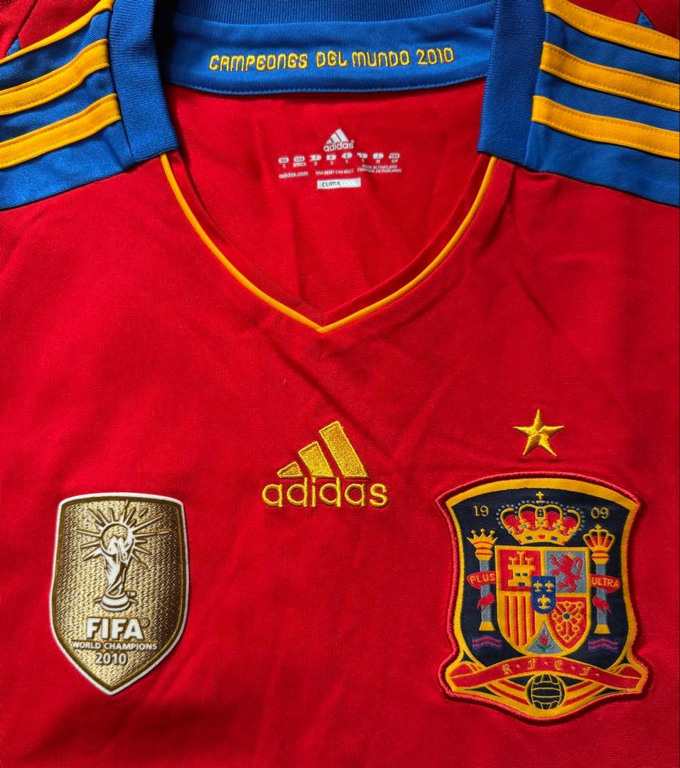 【W杯初優勝モデル】スペイン代表 2011 ユニフォーム W杯優勝パッチ付 M