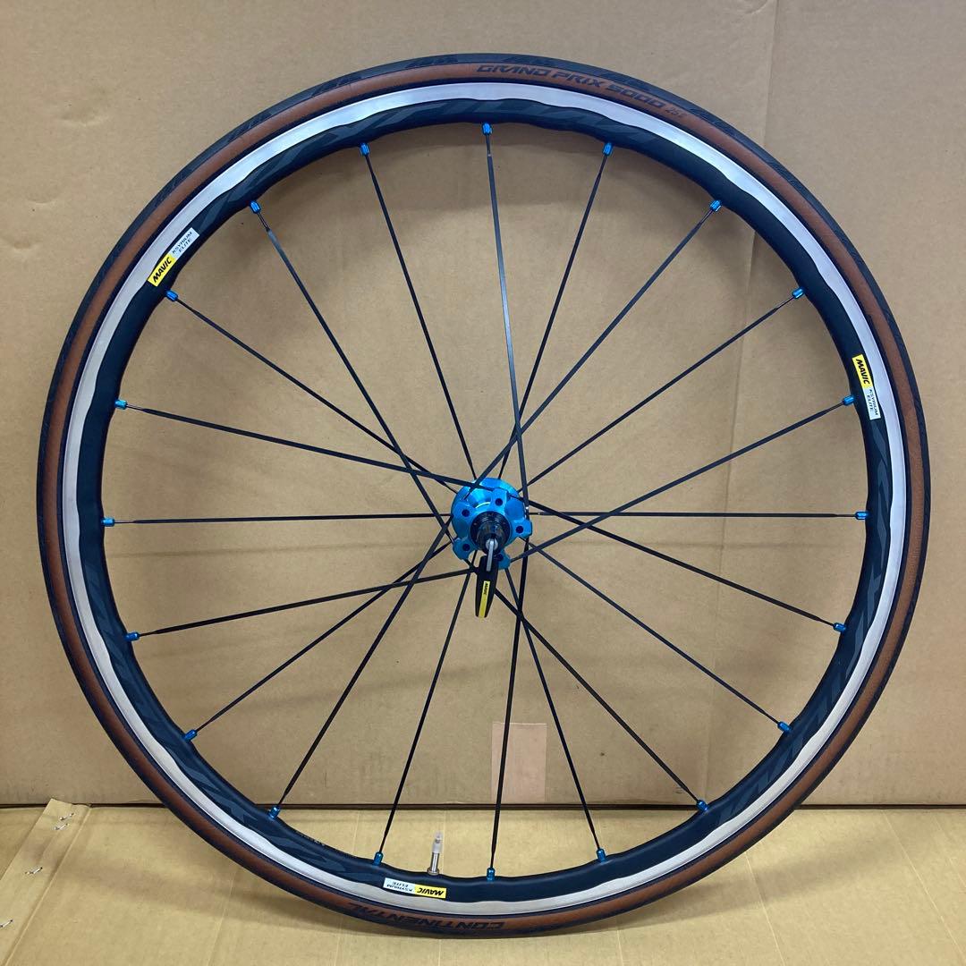 MAVIC KSYRIUM ELITE BLUE前後セット タイヤ、チューブ付き