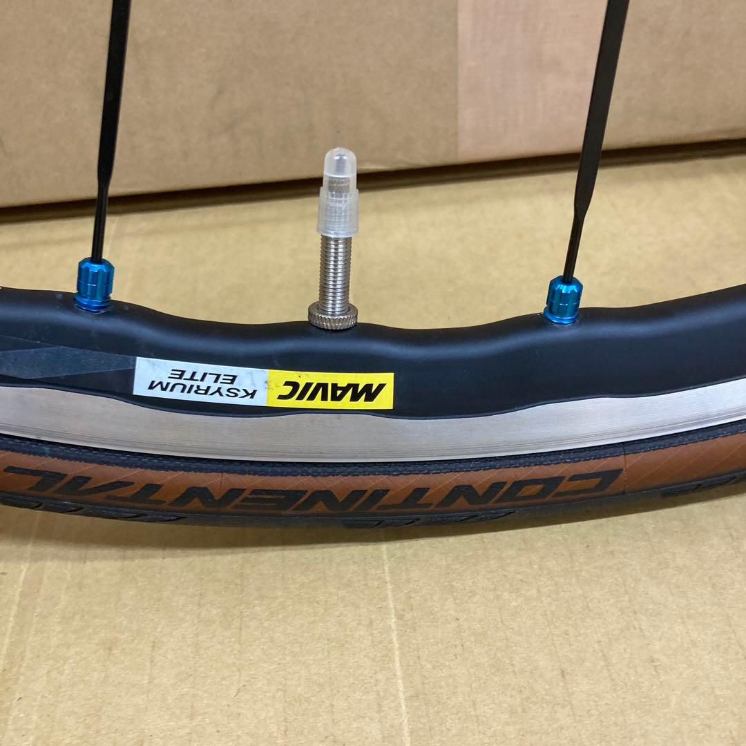 MAVIC KSYRIUM ELITE BLUE前後セット タイヤ、チューブ付き
