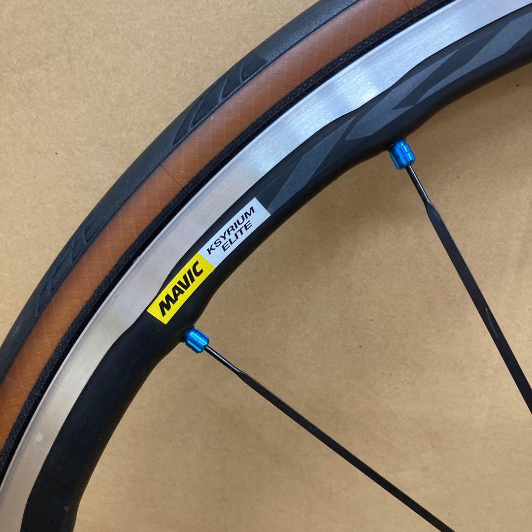 MAVIC KSYRIUM ELITE BLUE前後セット タイヤ、チューブ付き