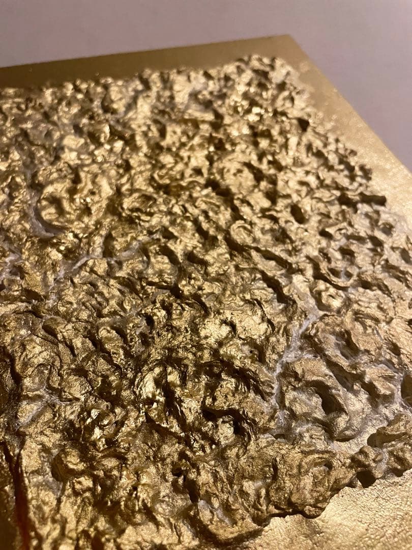 金の質感が際立つテクスチャーアート｜F3 一点もの　絵画　抽象画　アートパネル