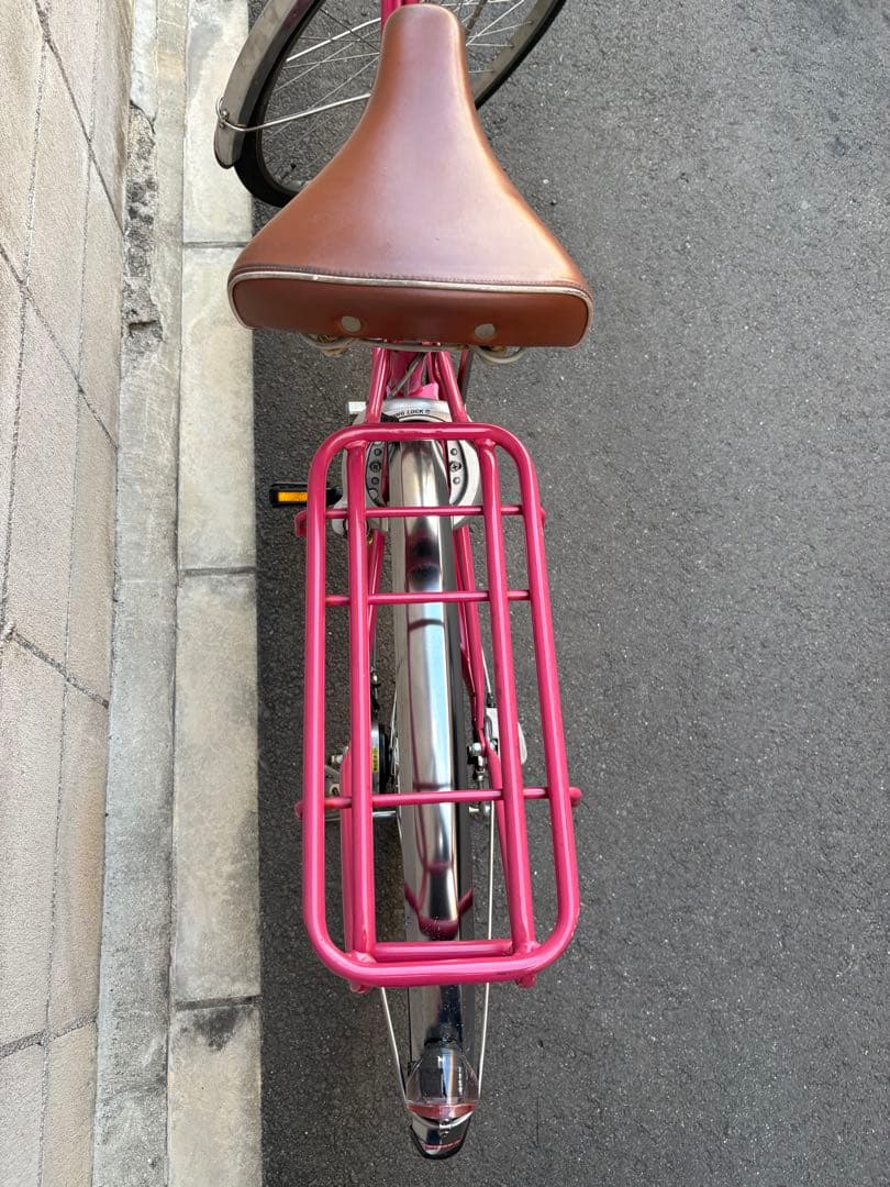 内装３段デカカゴ　シティサイクル　ピンク