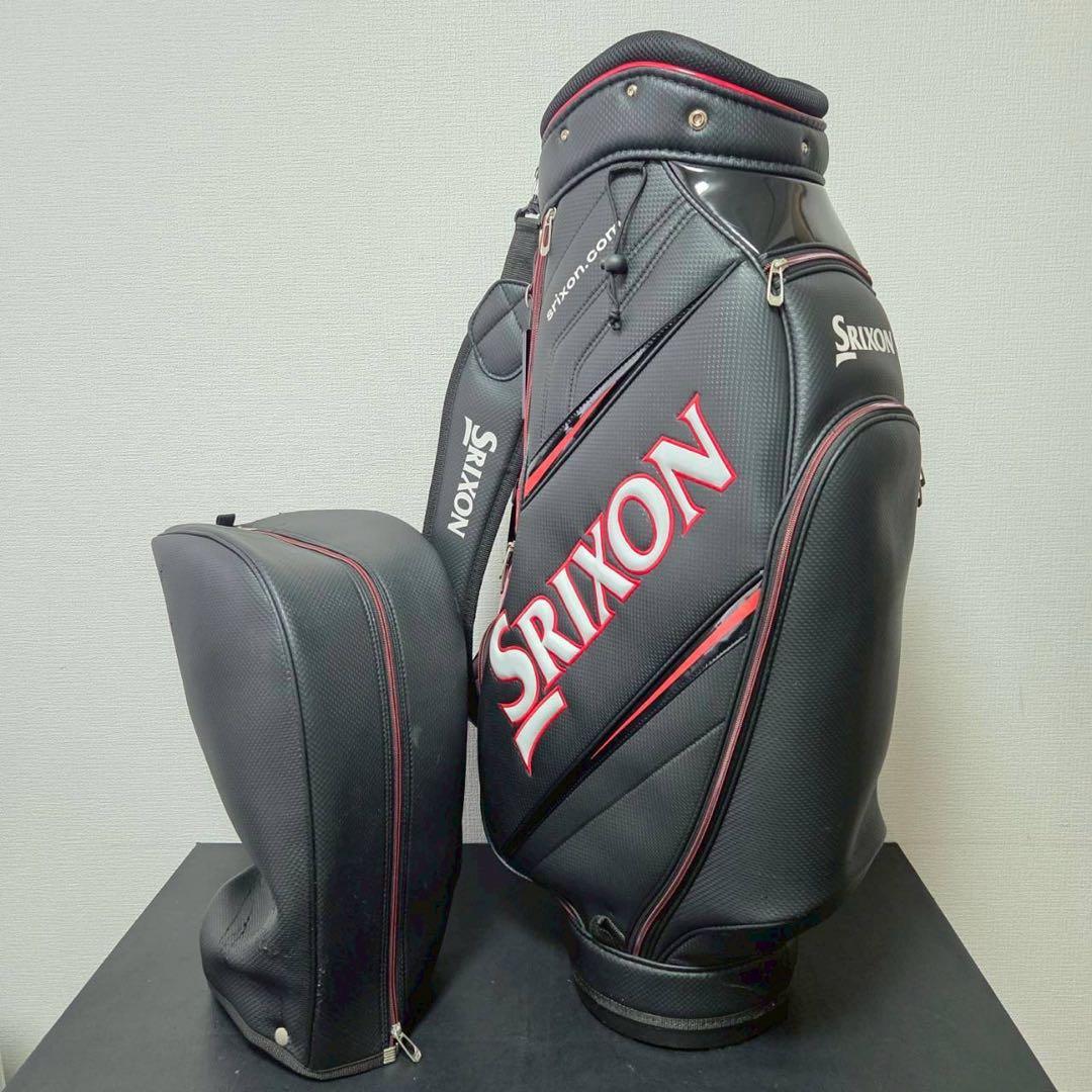 スリクソン キャディバッグ 9型 カーボン調 ブラック×レッド SRIXON