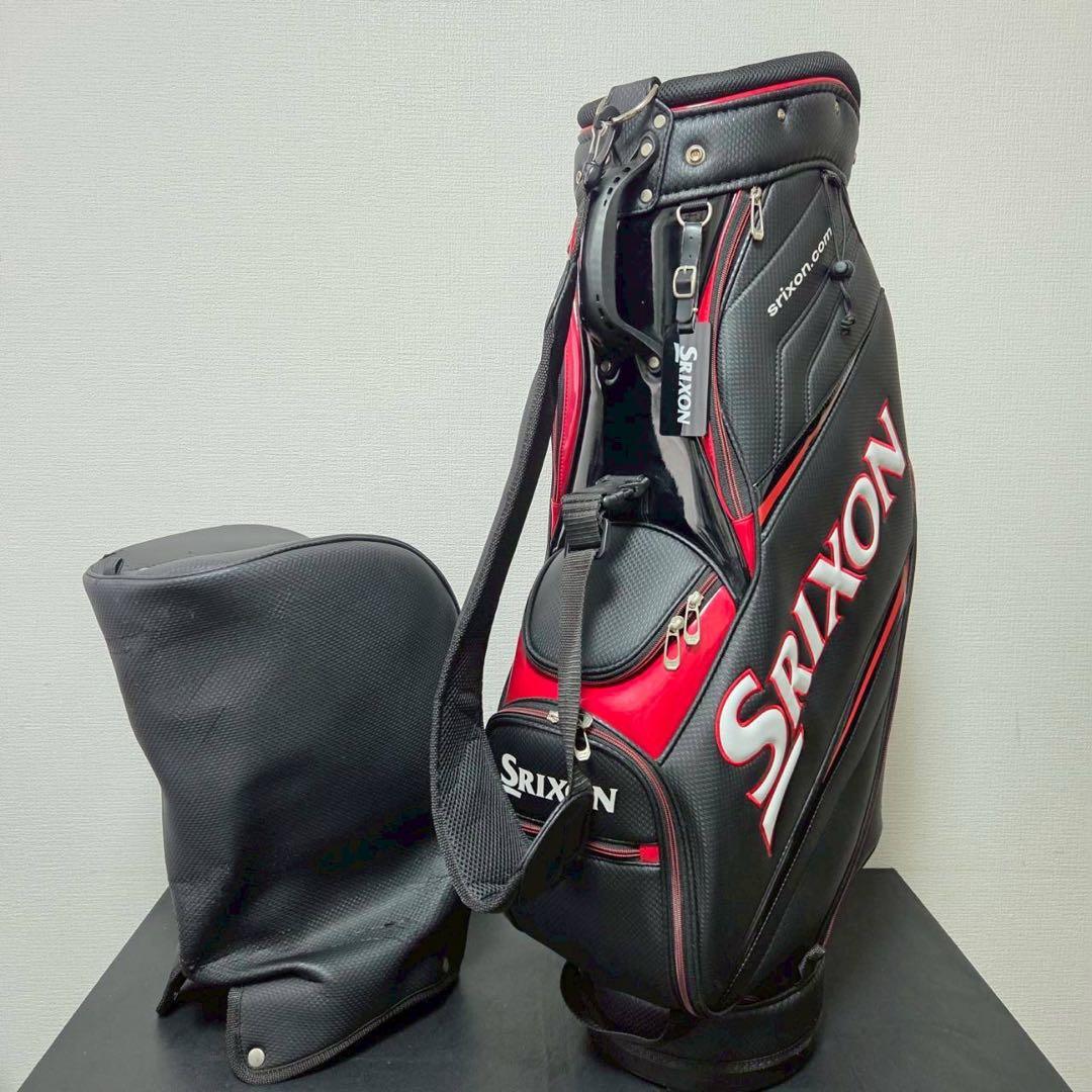 スリクソン キャディバッグ 9型 カーボン調 ブラック×レッド SRIXON