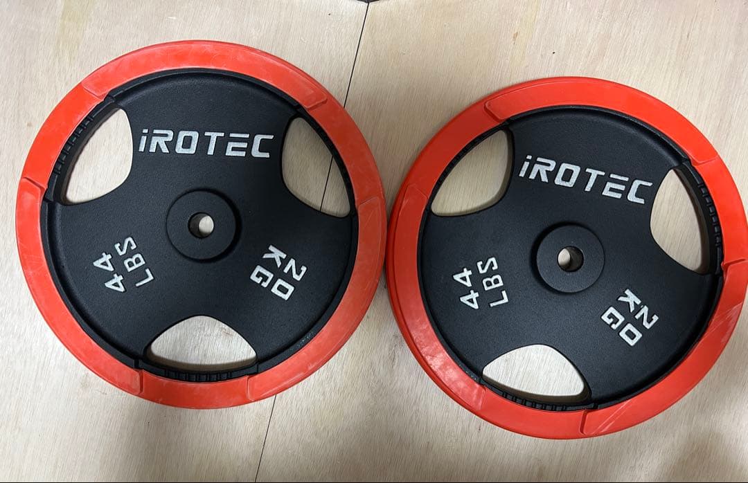 ① iROTEC20kg 44 LBS ダンベルバーベルプレート 1枚