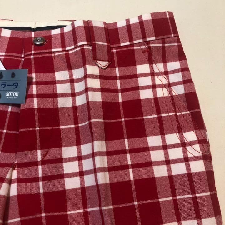 新品未使用 ヨネックス◆ゴルフ ストレッチ パンツ◆レッド サイズ