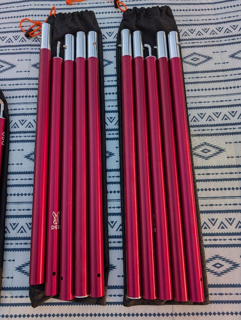DOD ビックタープポール×2セット DOD コンパクトタープポール1セット