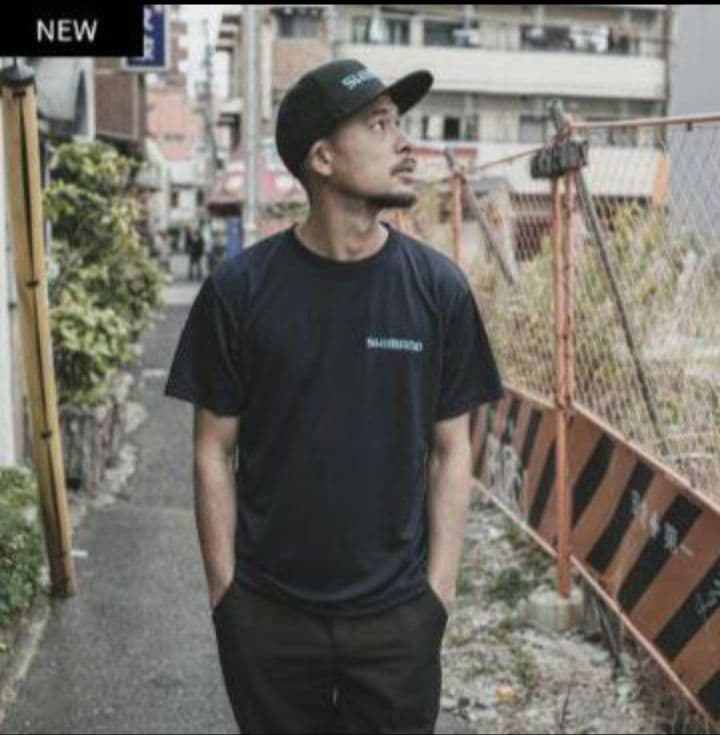 ウェア SHIMANO Big Logo Dry Short Tshirt-Navy-M