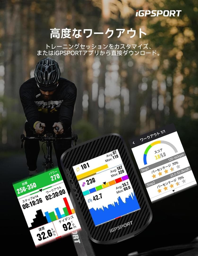 【シリコンカバー付き】iGPSPORT BSC300 GPSサイクルコンピュータ