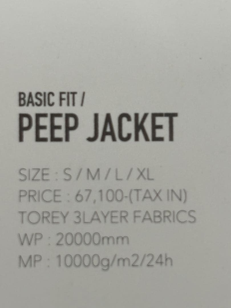 unfudge スノーウエアー PEEP JK charcoal/Beige Ｌ