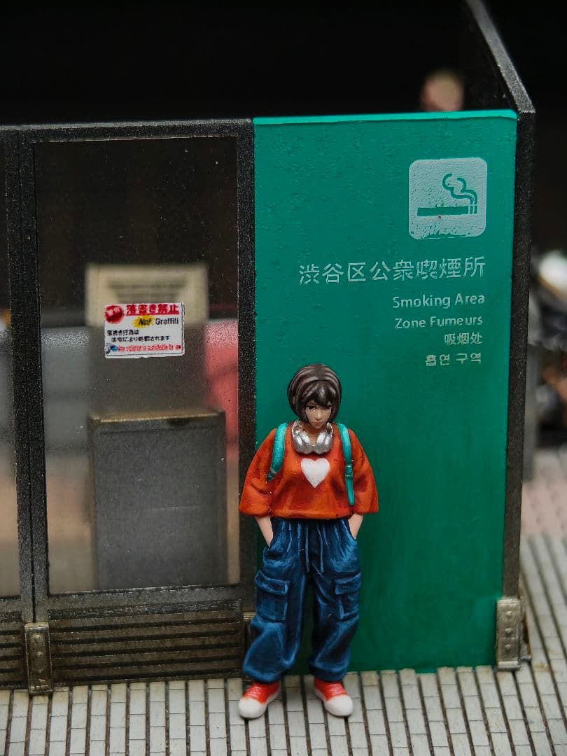 1/64 渋谷駅前 喫煙所 ジオラマシーン