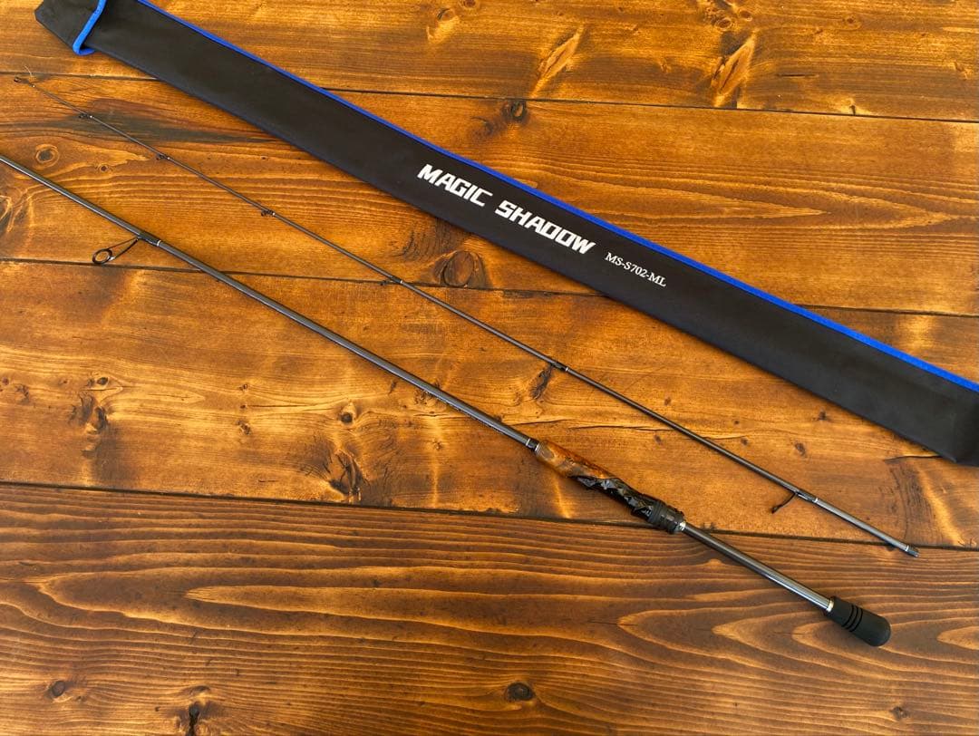 スピニングロッド　S702ML バスロッド　バス釣り　トラウト　ウッドグリップ