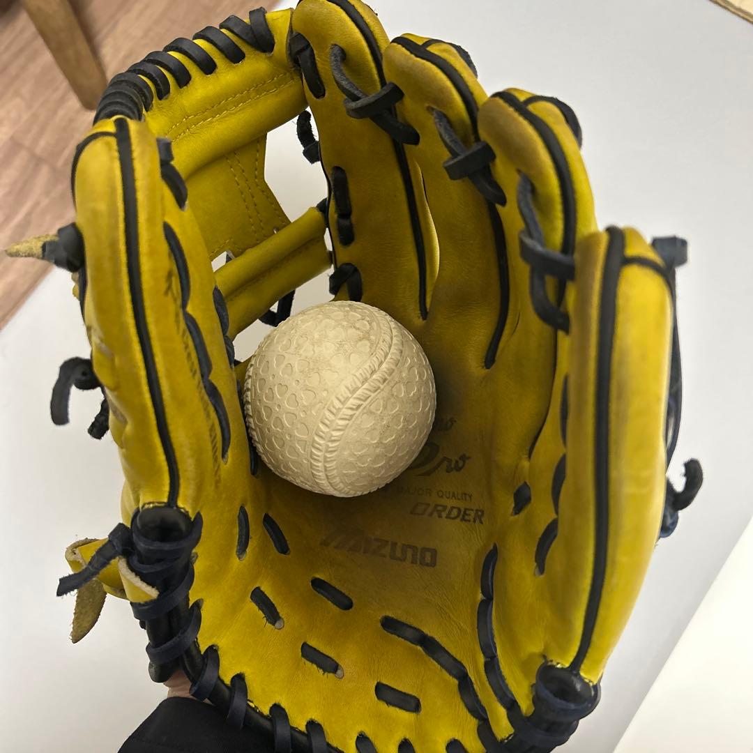 ミズノプロ　オーダー　軟式　内野手　坂本勇人　 黄色