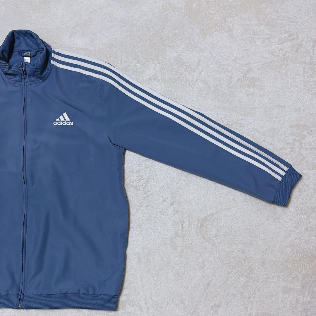 adidas トラックジャケット L くすみブルー アディダス ジャージ
