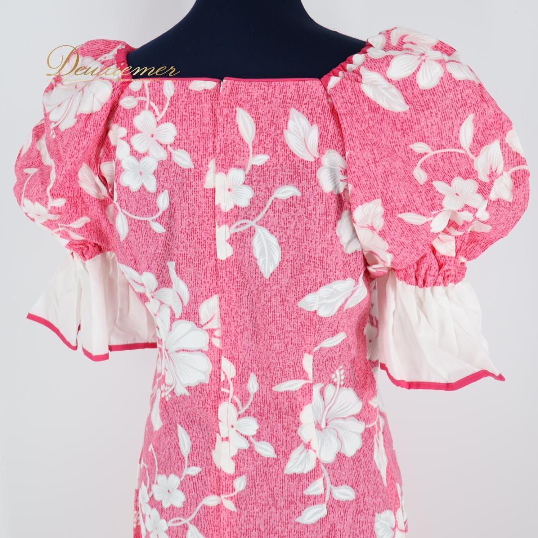【美品 フラダンス衣装】ピンク MENEHUNE PLANTETION ドレス