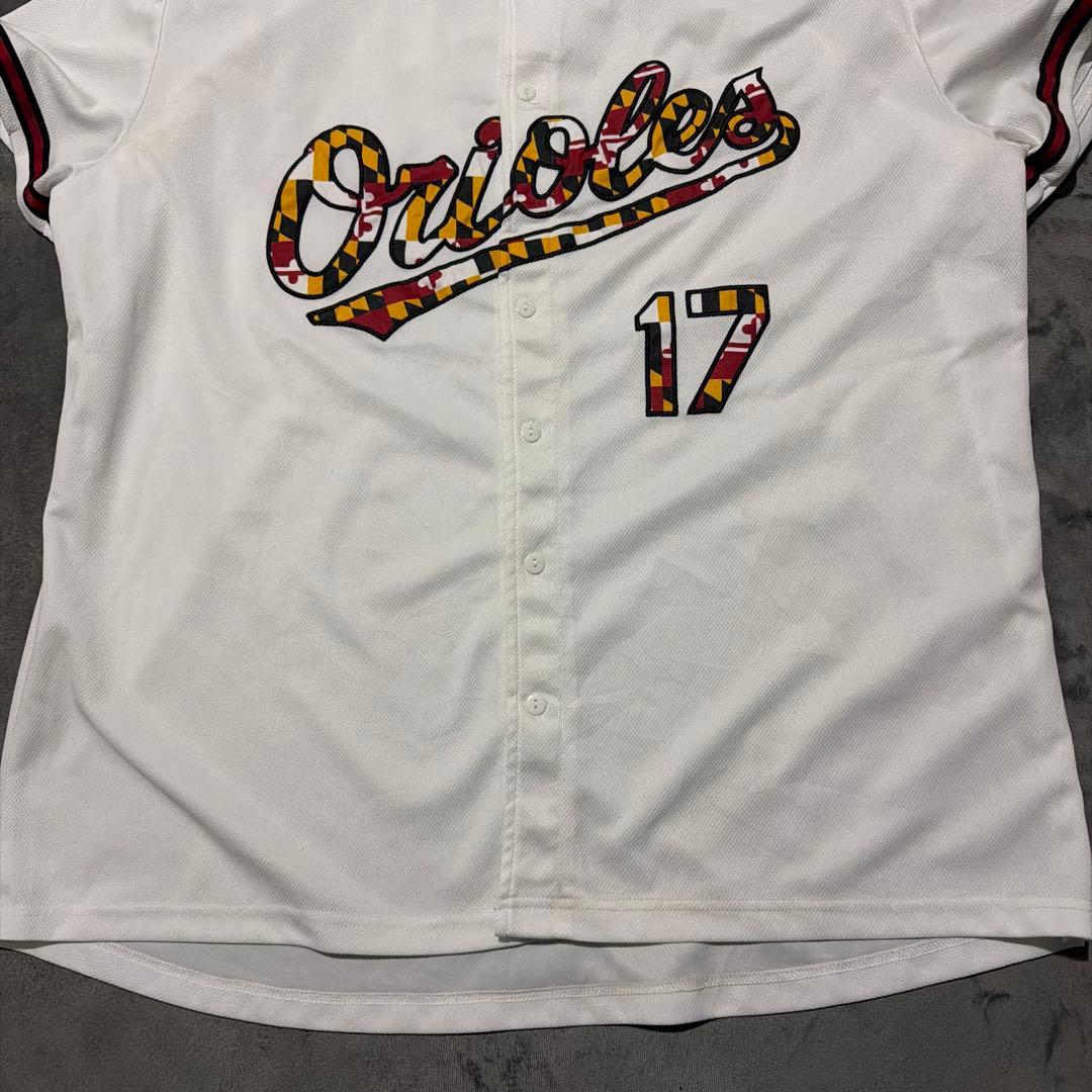 MLB ボルチモア オリオールズ　ベースボールシャツ　ゲームシャツ　刺繍　古着