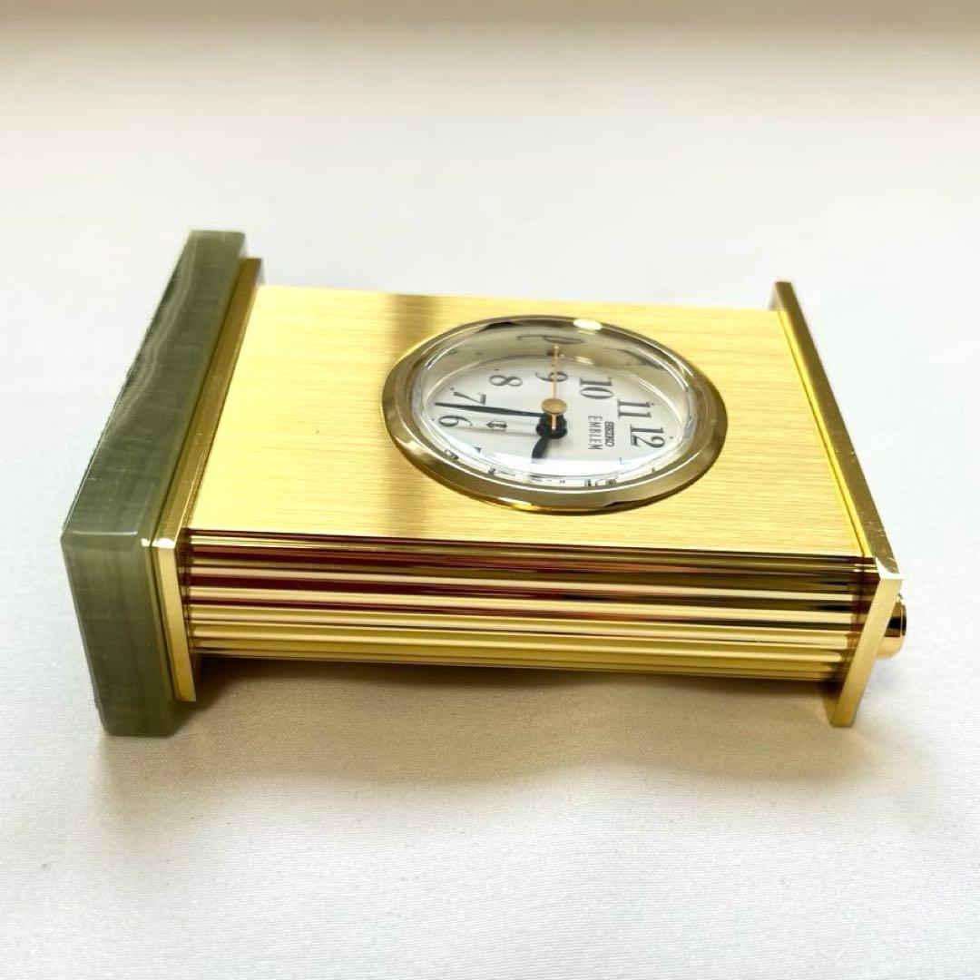 SEIKO セイコー 高級置時計 EMBLEM HW471G オニキス