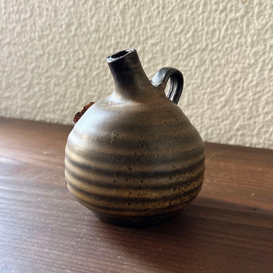 オランダ ヴィンテージ陶器 オイルランプ 花器 一輪挿し オブジェ 卓上ランプ