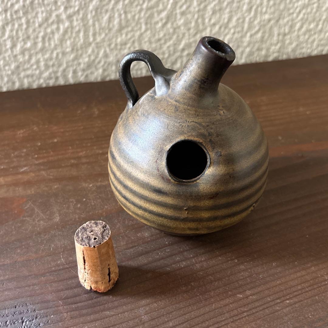 オランダ ヴィンテージ陶器 オイルランプ 花器 一輪挿し オブジェ 卓上ランプ