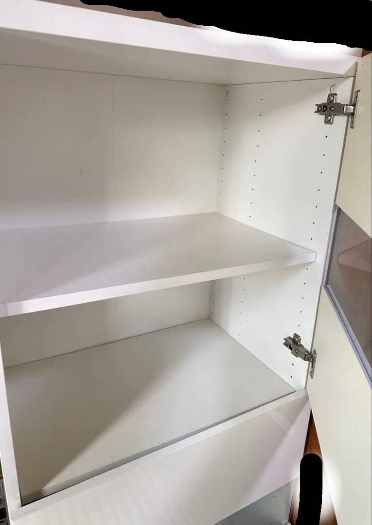 ホワイト木製ラック 4段 IKEAの収納棚