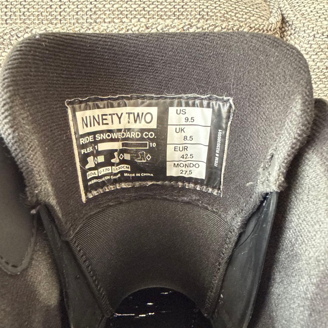 RIDE NINETY TWO スノーボードブーツ ブラック