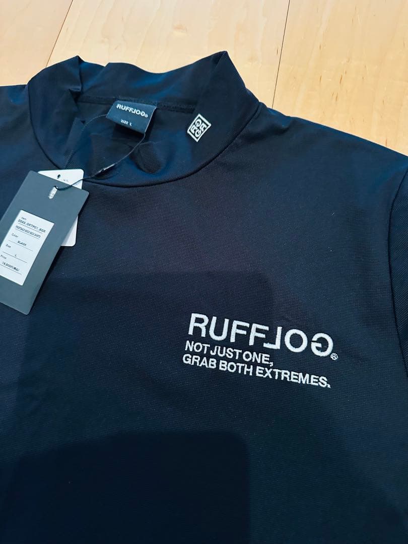 RUFFLOG モックネックゴルフウェア Lサイズ　ブラック