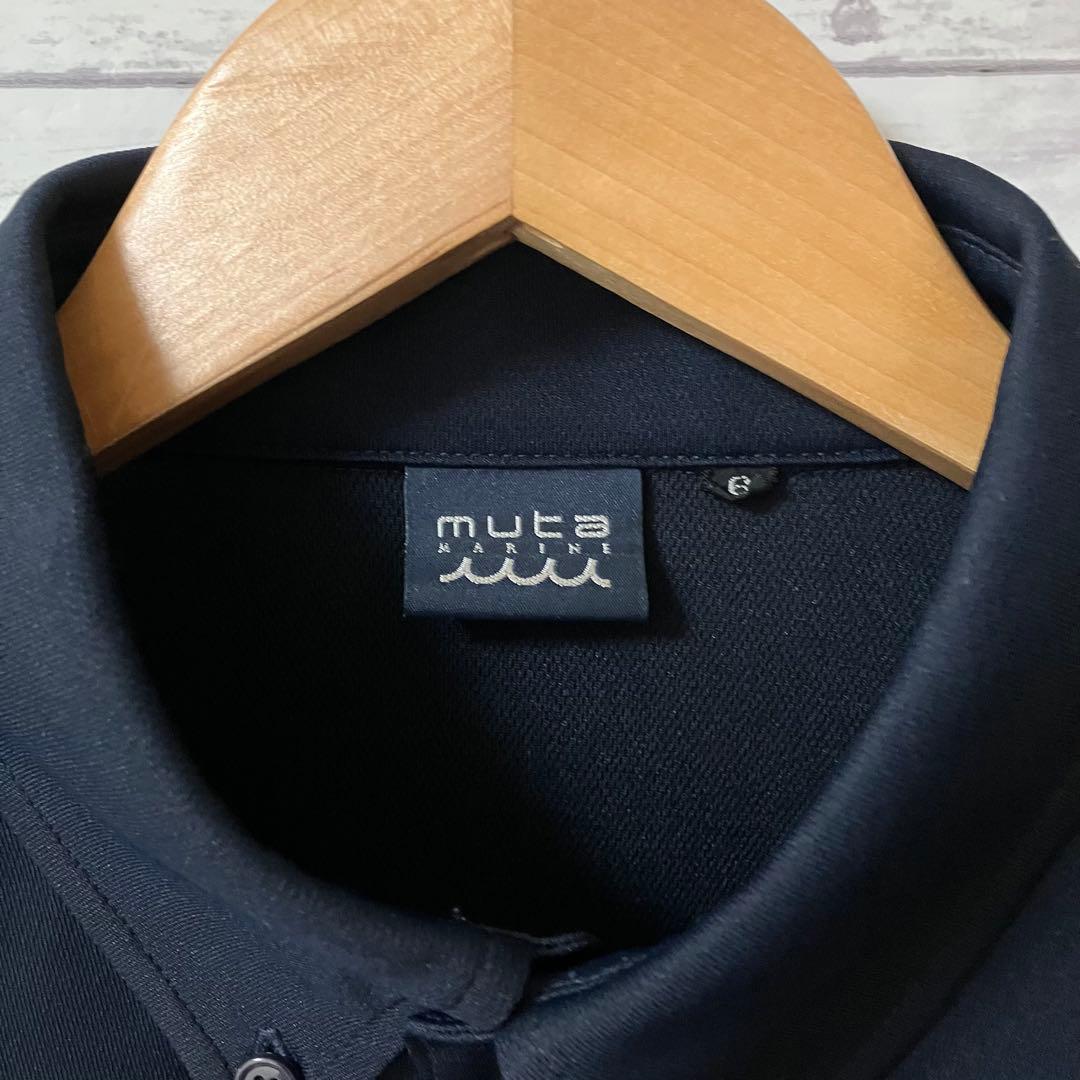 【良品】muta MARINE ゴルフウェア ポロシャツ ネイビー サイズ8