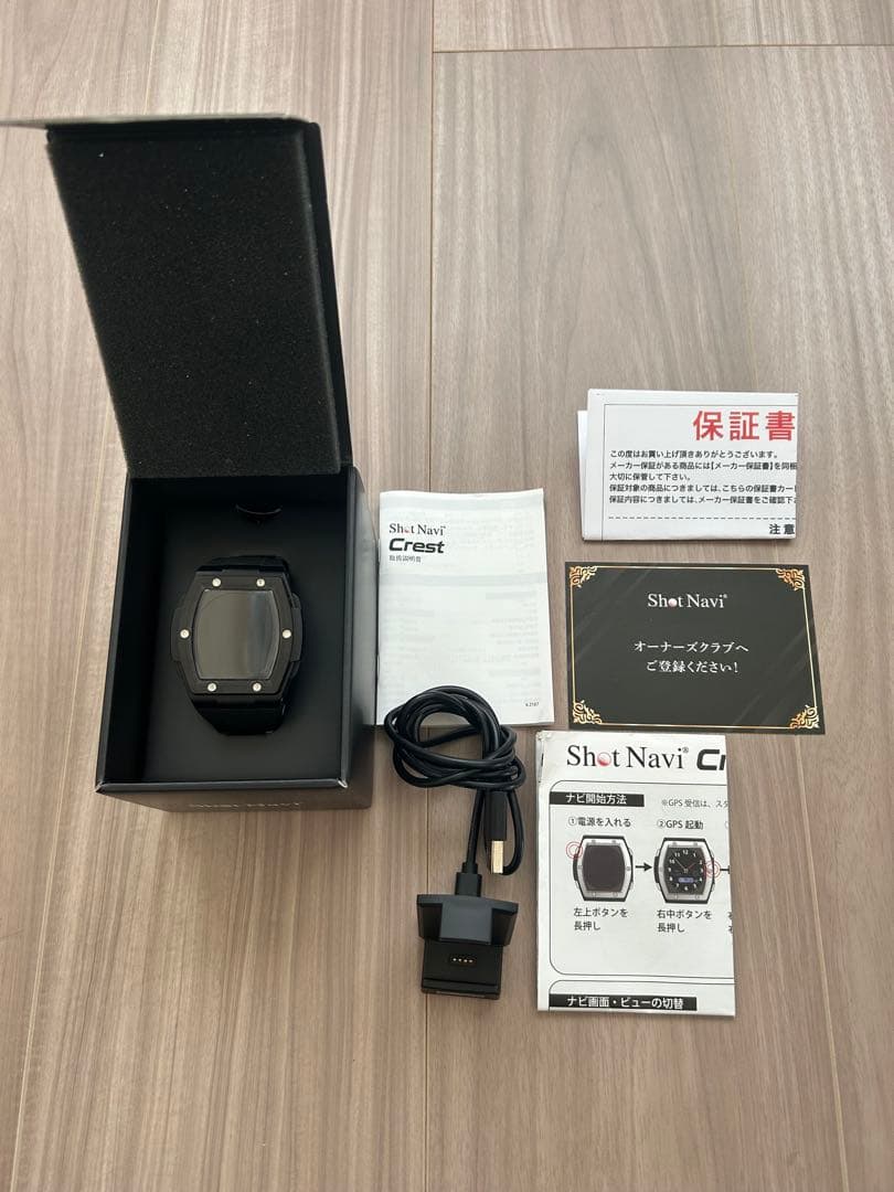 【美品】ShotNavi（ショットナビ） Crest ブラック✕ブラック