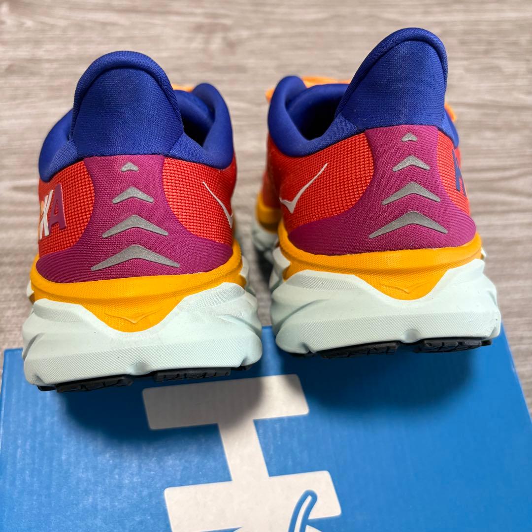 HOKA ホカランニングシューズ クリフトン8 オレンジ 24.5cm ★美品