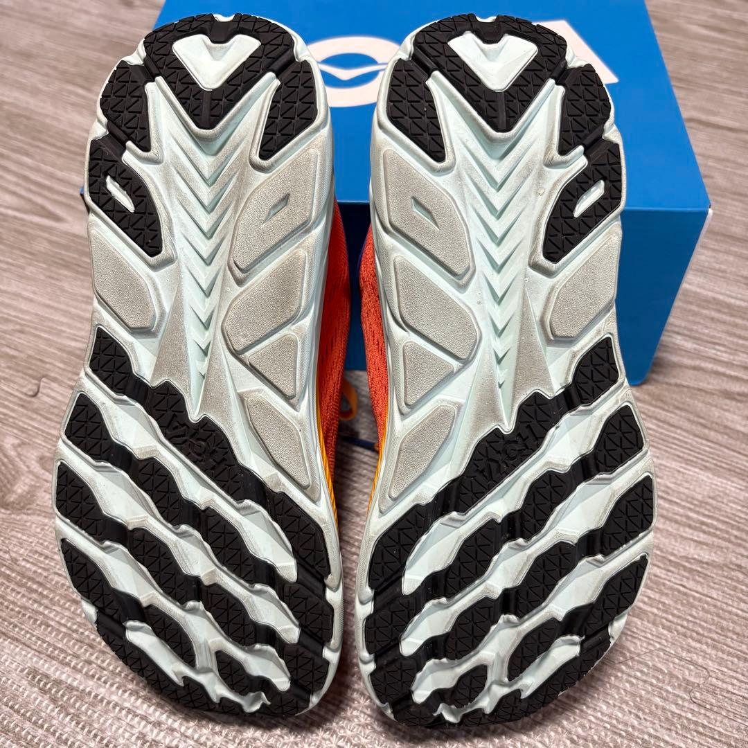 HOKA ホカランニングシューズ クリフトン8 オレンジ 24.5cm ★美品