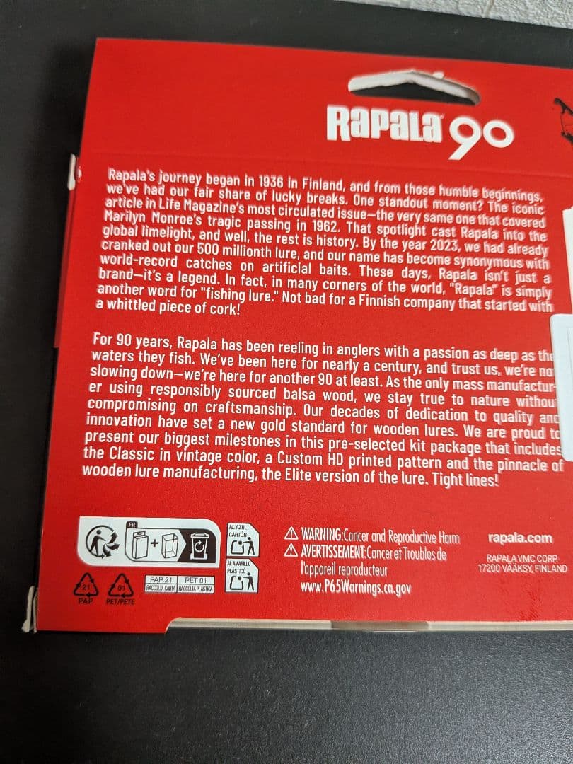 Rapala 90周年記念ミノー 3個セット 限定版 セット販売