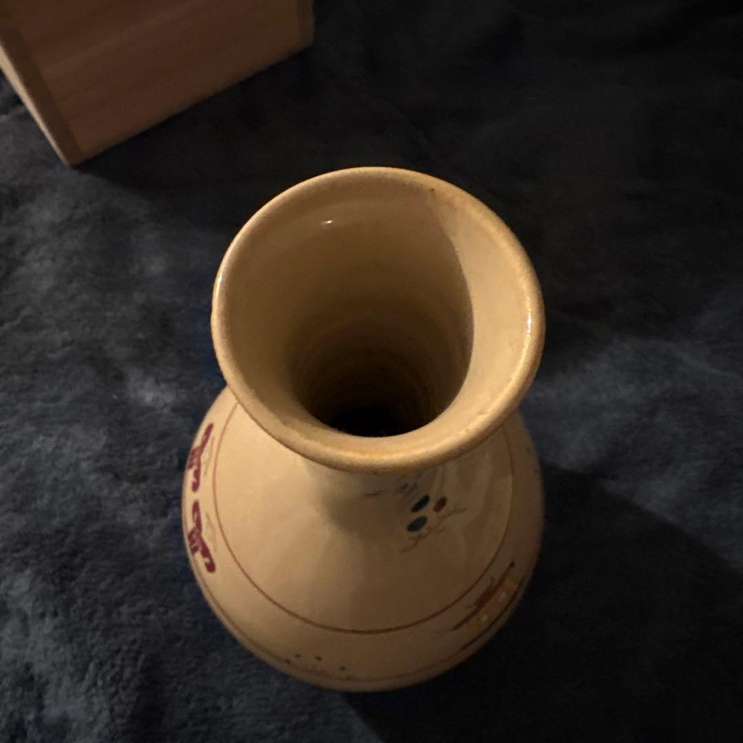 【新品・未使用】一輪生 陶器 花瓶 木箱付き（撮影時のみ開封）