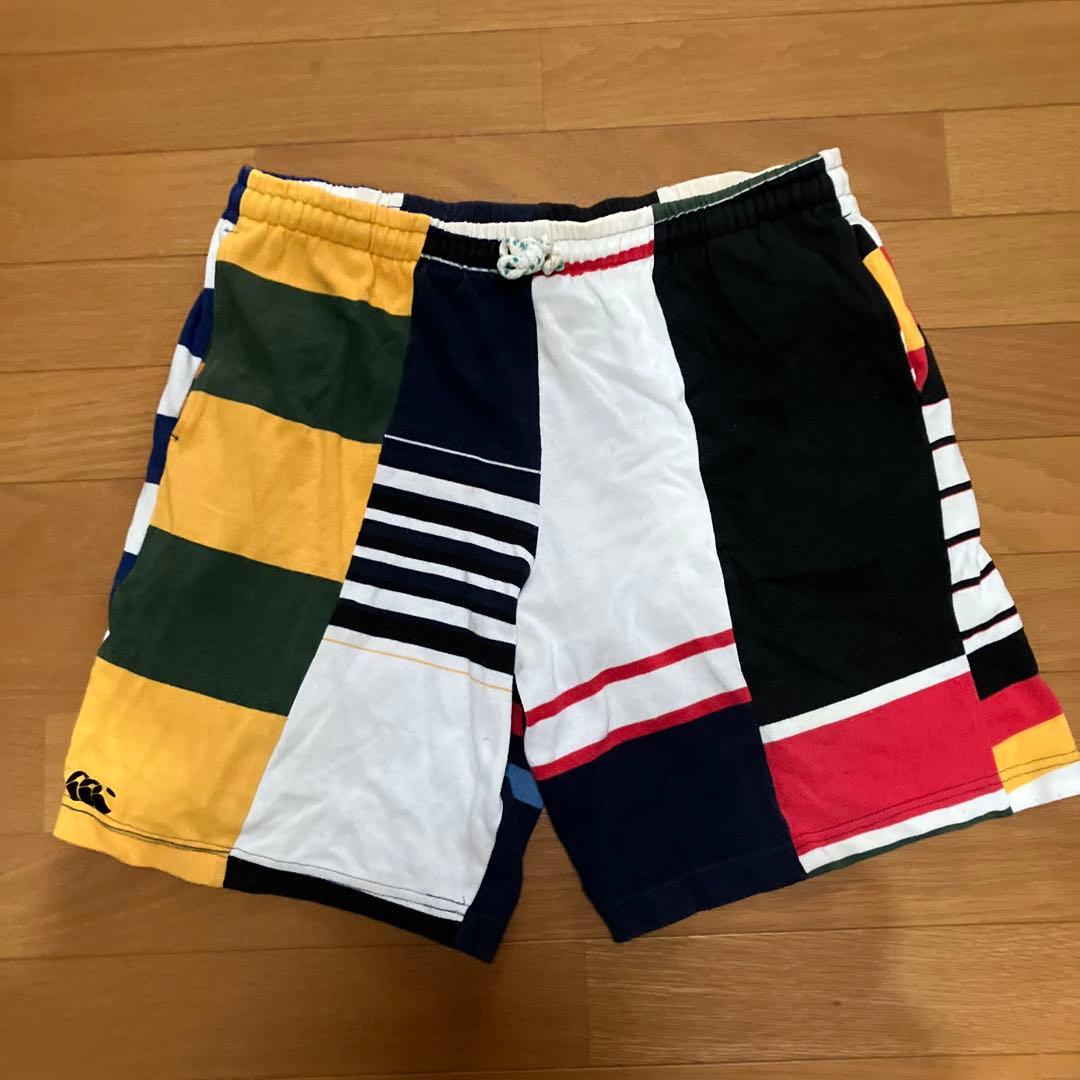カンタベリー　ラガーシャツとカラーブロックショートパンツセット