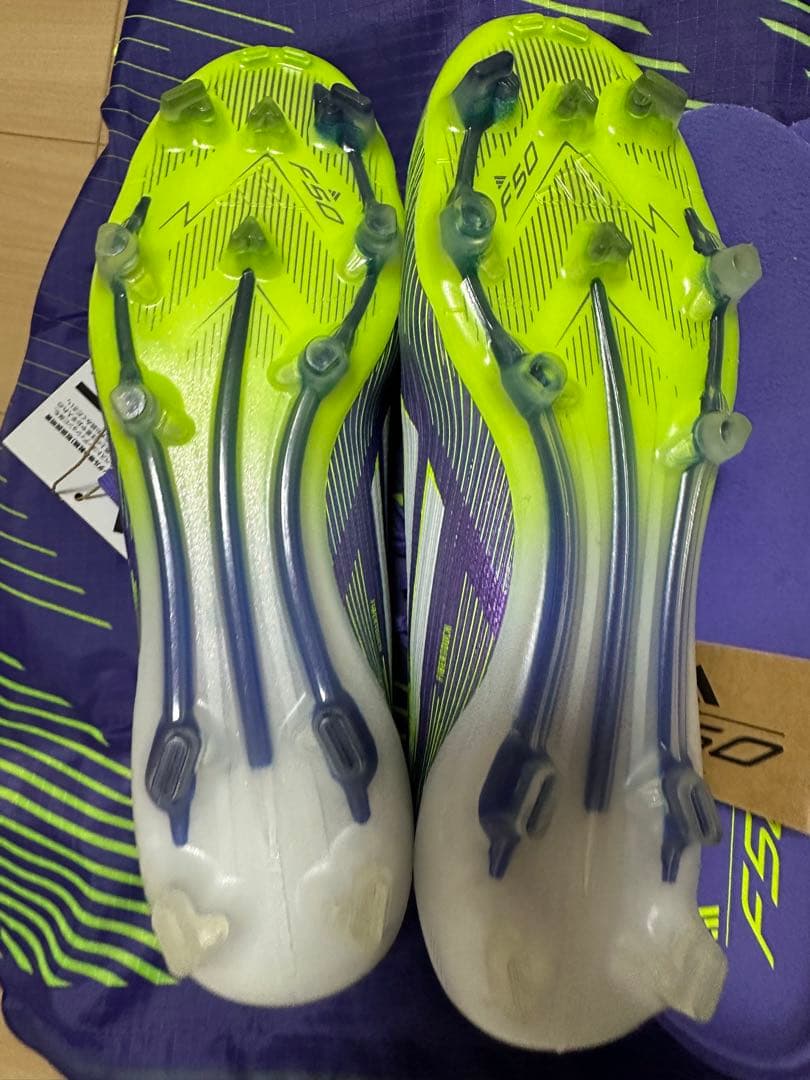 adidas F50 FG 25cm 紫/緑 収納袋、箱付き