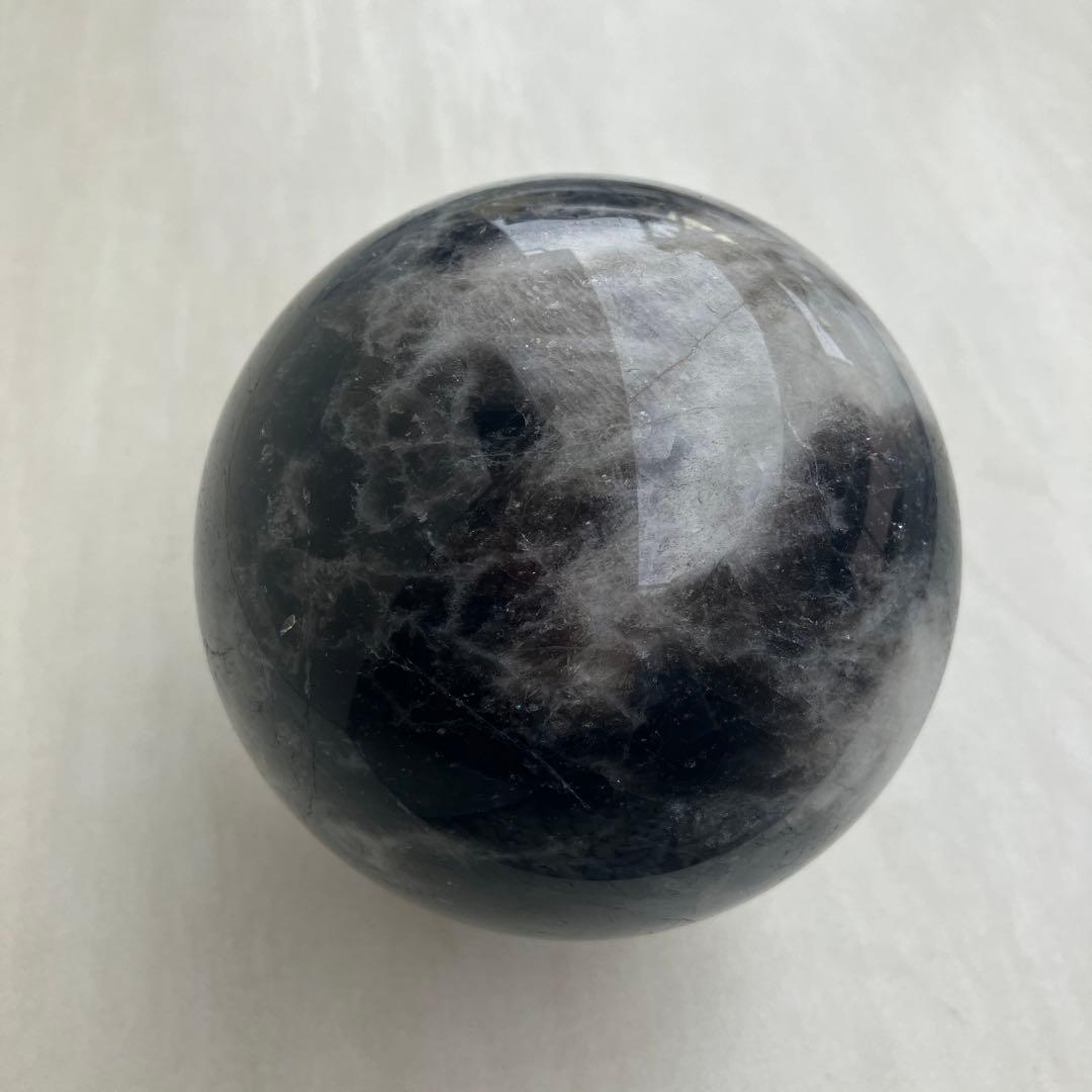 モリオン丸玉　黒水晶　パワーストーン　鑑賞石　天然石　自然石　原石