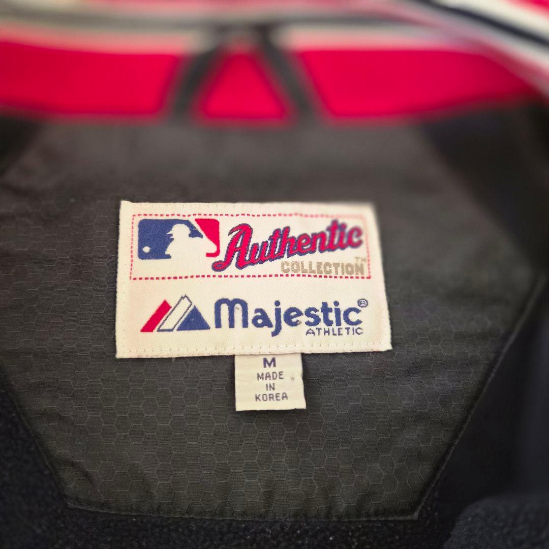 【希少・良品】Majestic レッドソックス MLB スタジャン Mサイズ 紺